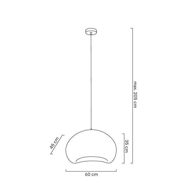 Lampa wisząca NEST 60 biała - Moosee